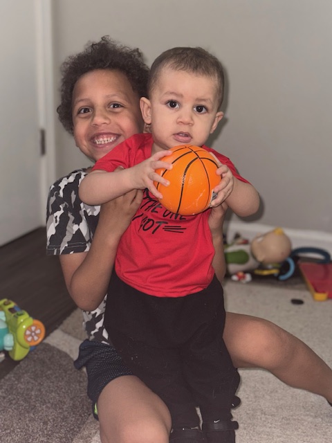 Alexia's two young sons